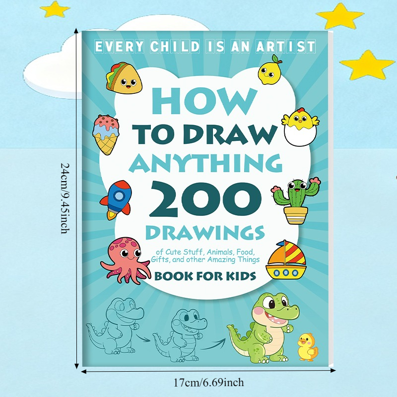 Image of Gimfen Drawing Book: 200+ Page Guide Suitable For Beginners To Advanced Artists - Learn To Draw Anything With Tutorials, Birthday & Christmas Gifts For,, Hobbyists - Painting Skills Guide