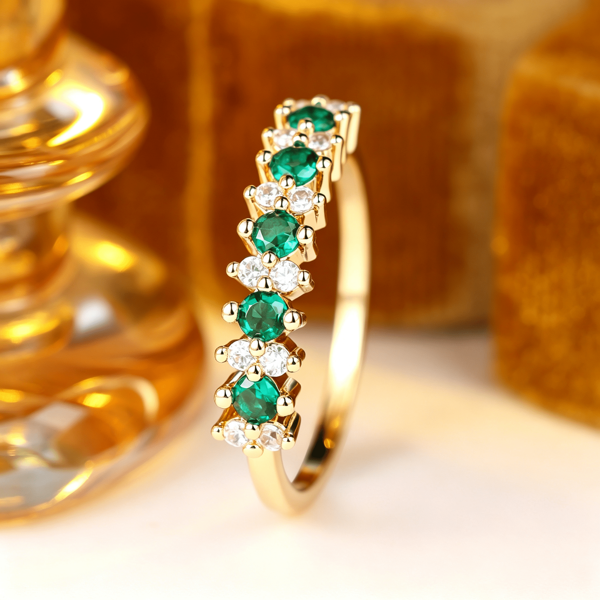 2pcs Teardrop Synthetic Zirconia Stackable Ring Set for Women