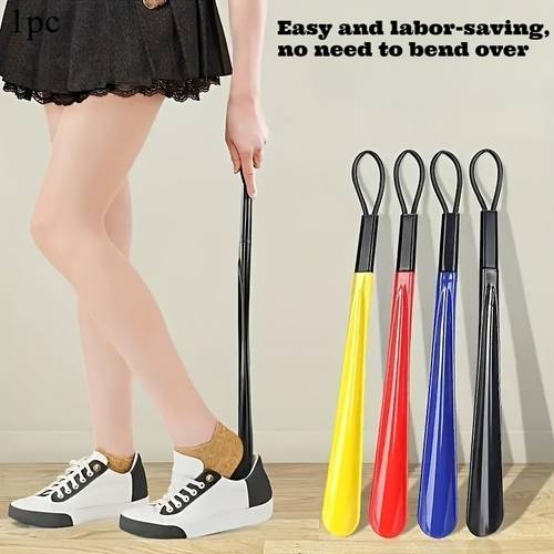 random 1pc ultra long thick shoehorn to shoe wearing tool soft plastic material suitable for elderly pregnant women and people with back gift for fathers day mothers day thanksgiving christmas