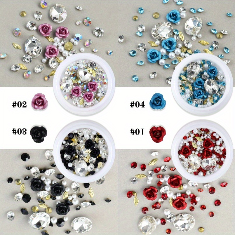 

4 3d Aluminum Rhinestones Diamonds Art Jewelry For Diy Valentines Decoration