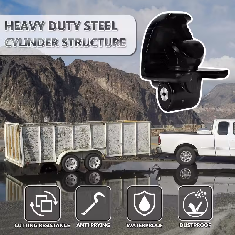 1pc   heavy duty trailer hitch lock universal fit 1 7 8 2 2 5 16 couplers steel construction knob control cutting   anti pry waterproof dustproof for vehicles trailers rvs red Product details 9