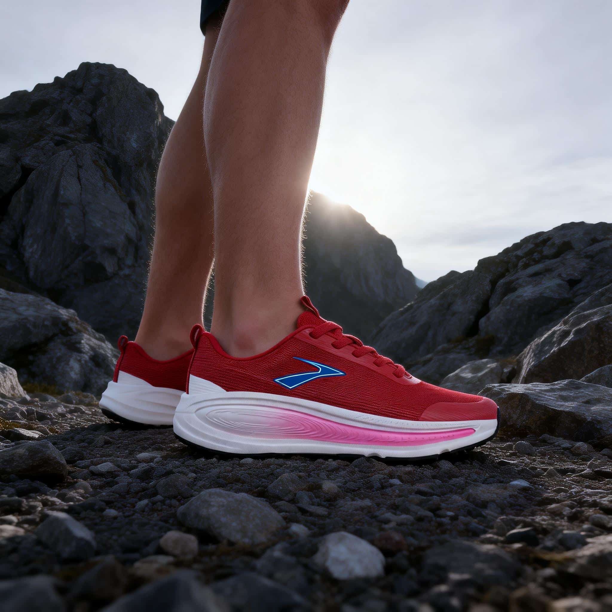Men's Outdoor Road Training Running Shoes, Breathable Mesh Upper with Anti-Slip Sole, Ideal for Fitness and Marathons. Stylish Sporty Design, Comfortable Cushioning, Unisex Couple Style, Casual and Versatile Fashion Sneakers. Anti-Twist Stability S