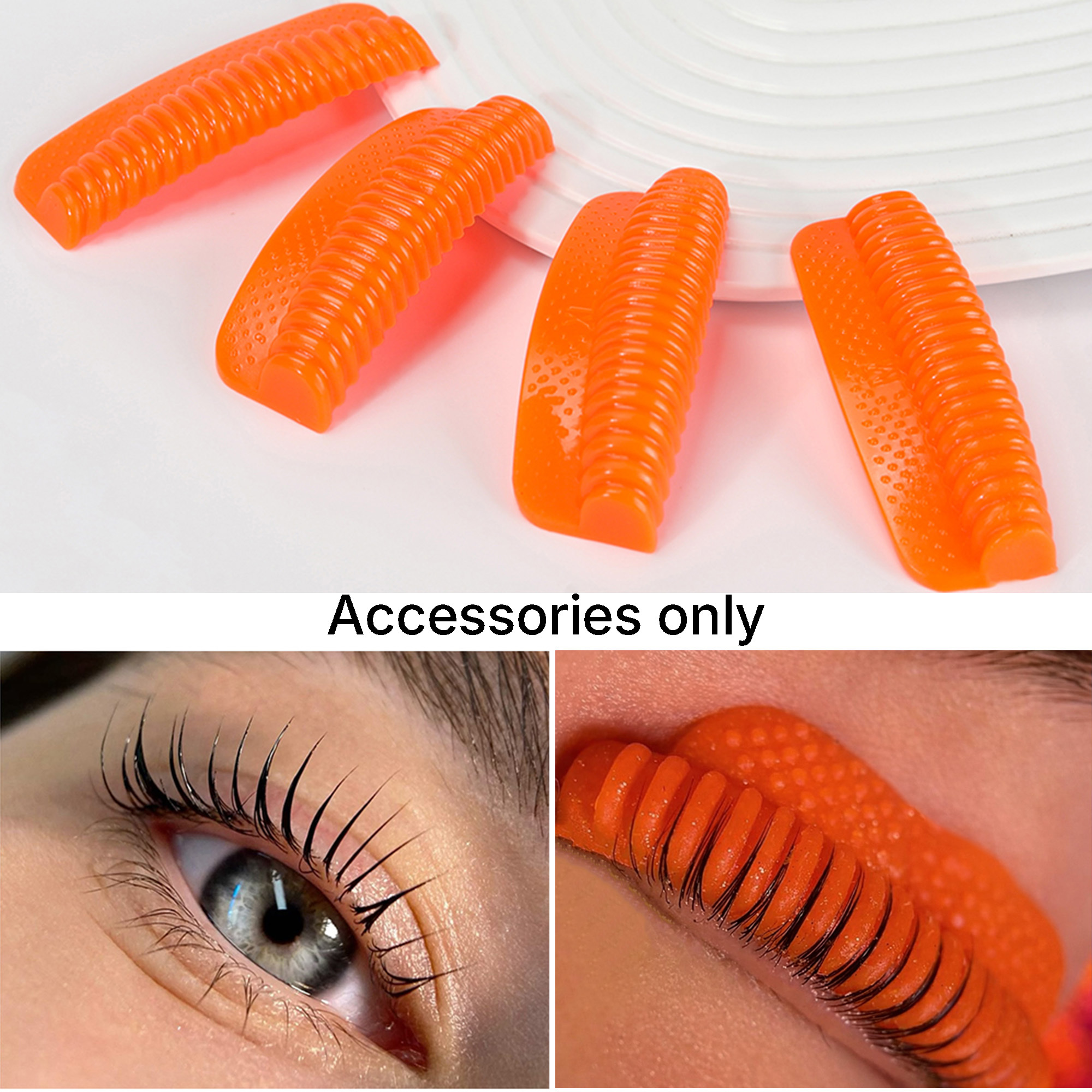 E-shop 8 Stk. Koreanische Cluster-Wimpernlift-Pads – Silikon-Wimpernlifting-Schilde geeignet für flatterndes Volumen, professioneller Salon- &