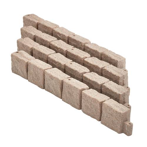 stone landscape 8 x 3 9in realistic lawn flexible brick sized garden border with anchoring spikes fade resistant yard driveways walkway beige walkway border driveway realistic design decorative border