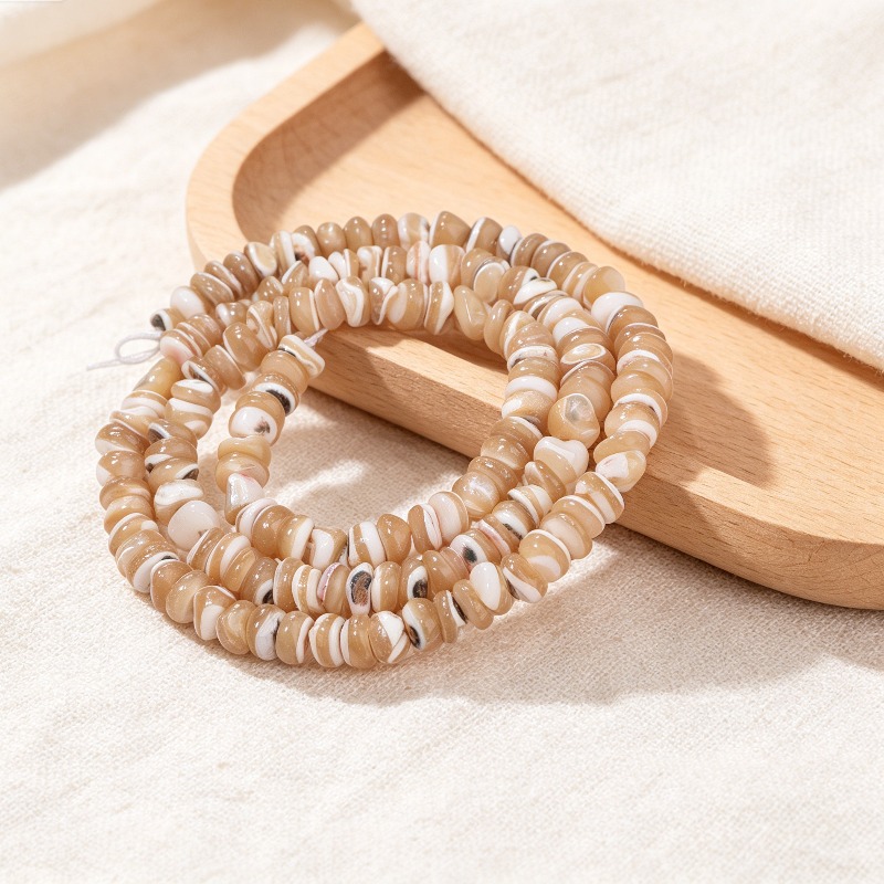 5 X 2Mm Natural Stone Beige Irregular Round Loose Beads