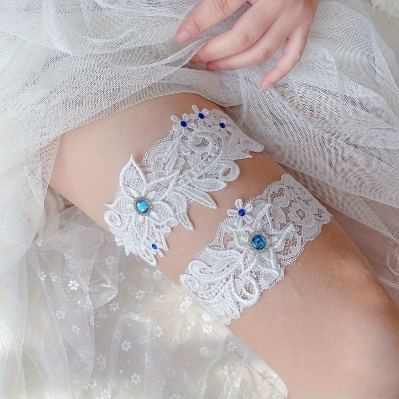 1pc wedding garters set lace bridal garter stretchy floral garter for bride  bridesmaid wedding garter belt | Shop Trends | Temu