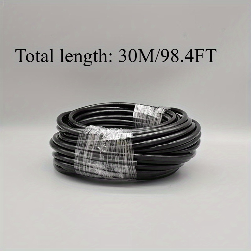 E-shop 10/ 20/ 30/ 50m schwarzer PE-Gartenschlauch druckfestes 5/8mm Tropfbewässerungsschlauch-Bewässerungsset mit Zubehör