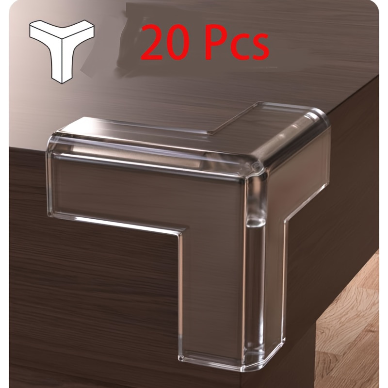 Image of 20pcs/30pcs/50pcs Clear Silicone Protectors, Strong Adhesive T-shaped Furniture Protectors For Table And Cabinet Hard Floor Protection
