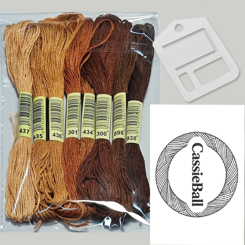 TEMU 9pcs/pack (8pcs Threads And 1pc Organizer) Mixed Color Gradient Embroidery Cross Stitch Threads Sewing Skeins Craft Additions