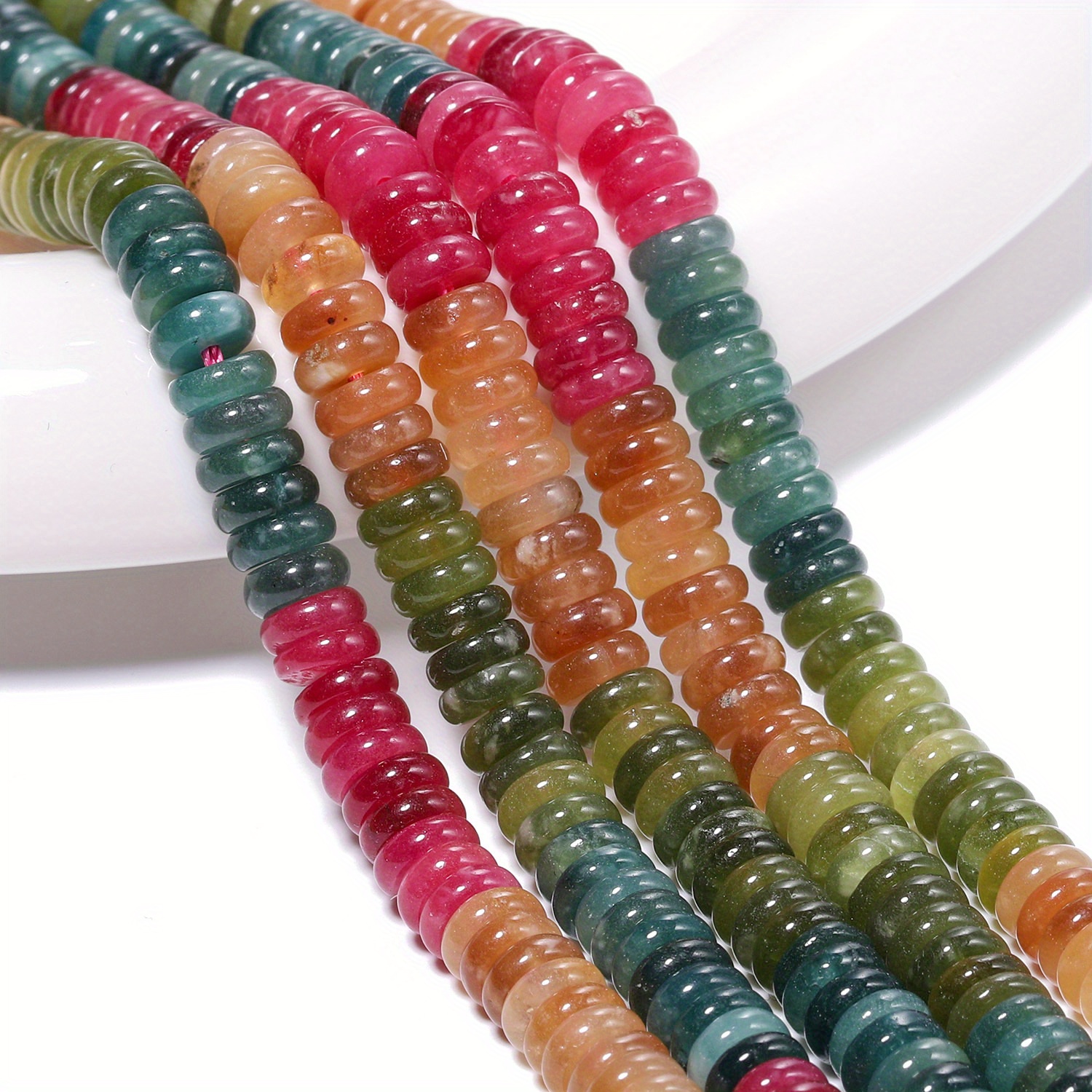 Glasperlen Flach Rund – 3x6 Mm, 300 Stück Für Schmuck & Basteln