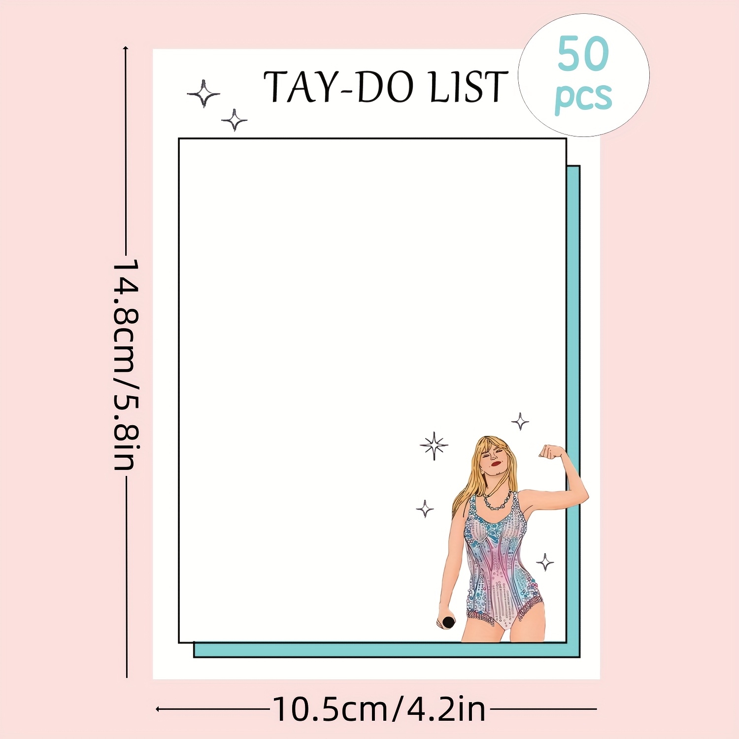 TEMU 50-page Tear-off To-do List Notebook For Women - Portable Party Planner And Daily Task Organizer, Notebook | Optimistic Design | Durable Cover