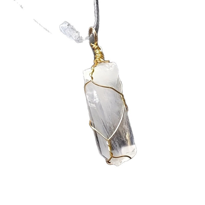 Artificial Crystal Seven Chakra Set with Raw Stone Pendant
