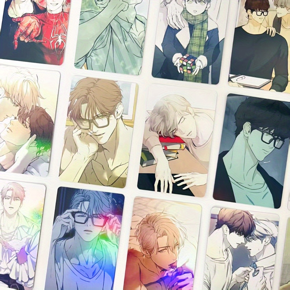 50pcs of Korean Anime Lomo Cards, Korean Popular Comic Cards, Double-sided Anime Printed Cards, Cartoon Design, Korean Comic Nerd Project Peripheral Cards, Comic Collection Cards, Anime Accessories, Perfect Gifts for Anime Lovers