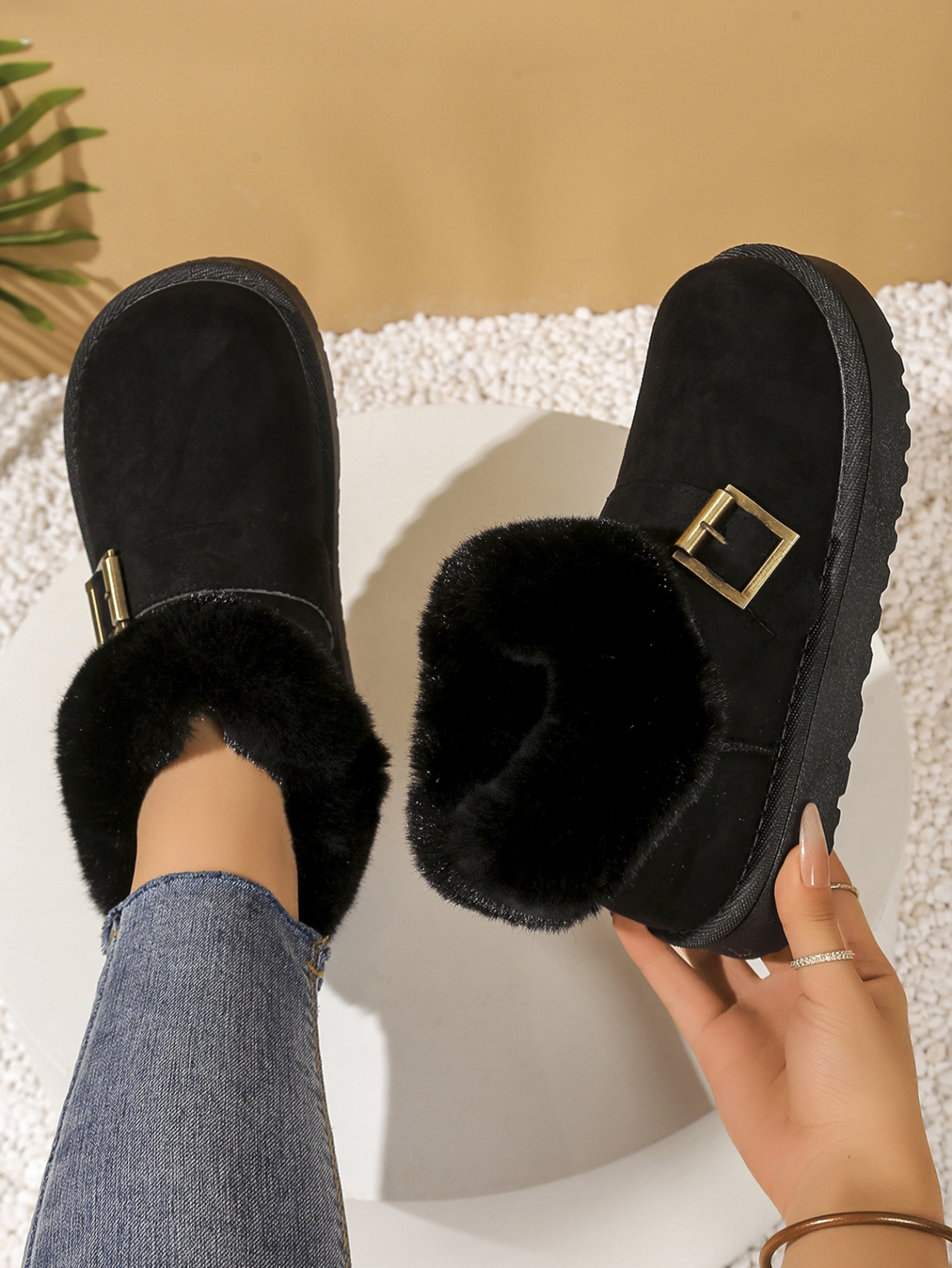 women's slip snow boots winter shoes cushioned insole non Temu