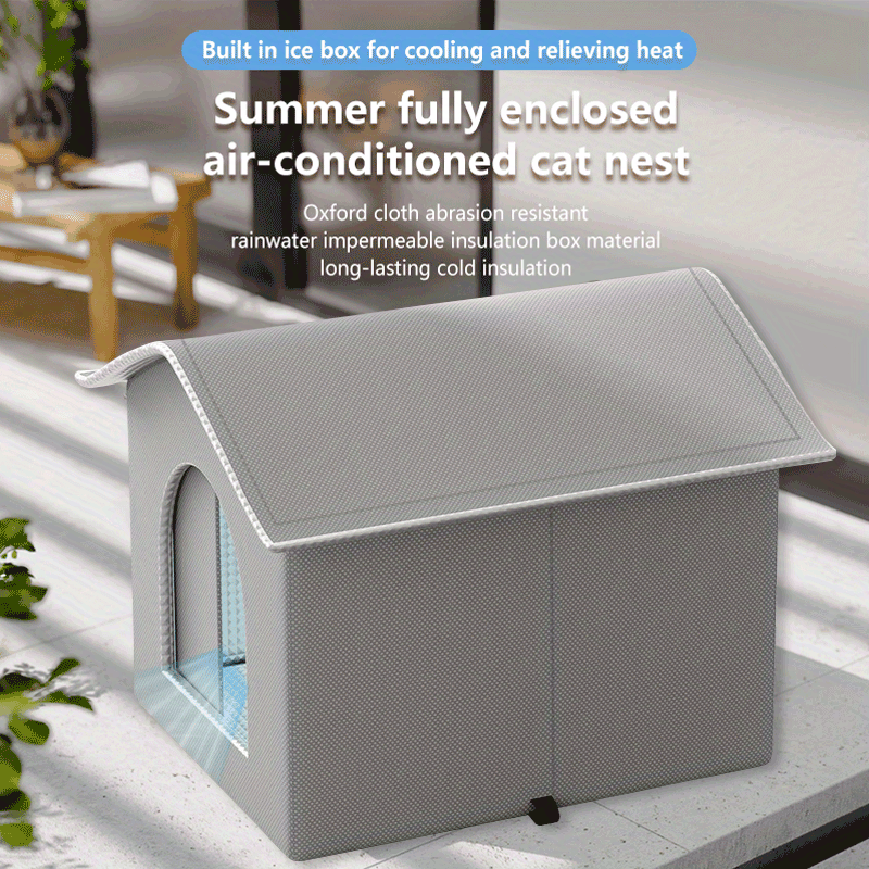 lafufu-outdoor cat house weatherproof large cat shelter for