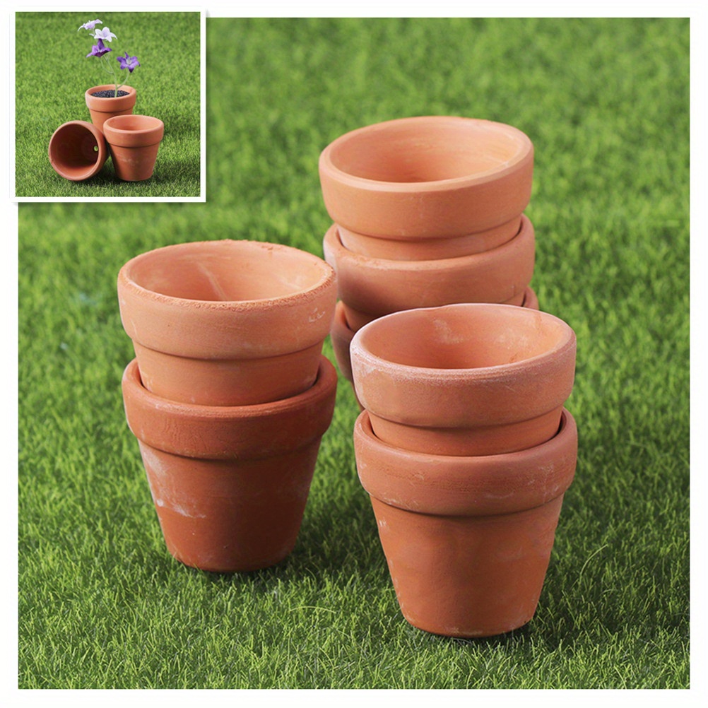 TEMU 10pcs Large Flower Pots Terracotta Plant Pots Clay Pots For Plants Small Plant Pots Terracotta Pots Crafts Ceramic Basin Clay Pot