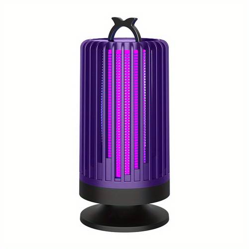 indoor electric mosquito trap with a reusable purple light featuring a mode covering an area of 20 square meters and with a replaceable grid for killing flies suitable for home office or dorm use