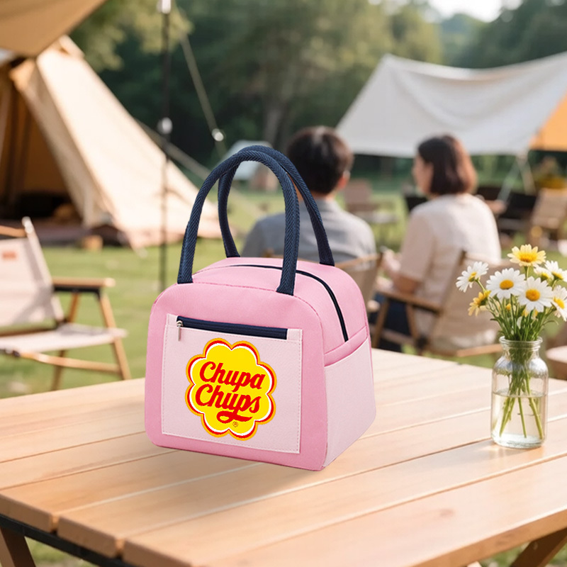 TEMU 1pc Chupa Printed Lunch Bag, Storage Bag, Large Capacity Portable Cooler Bag, Reusable Printed Cooler Bag, Tote Bag, Suitable For Work, School,