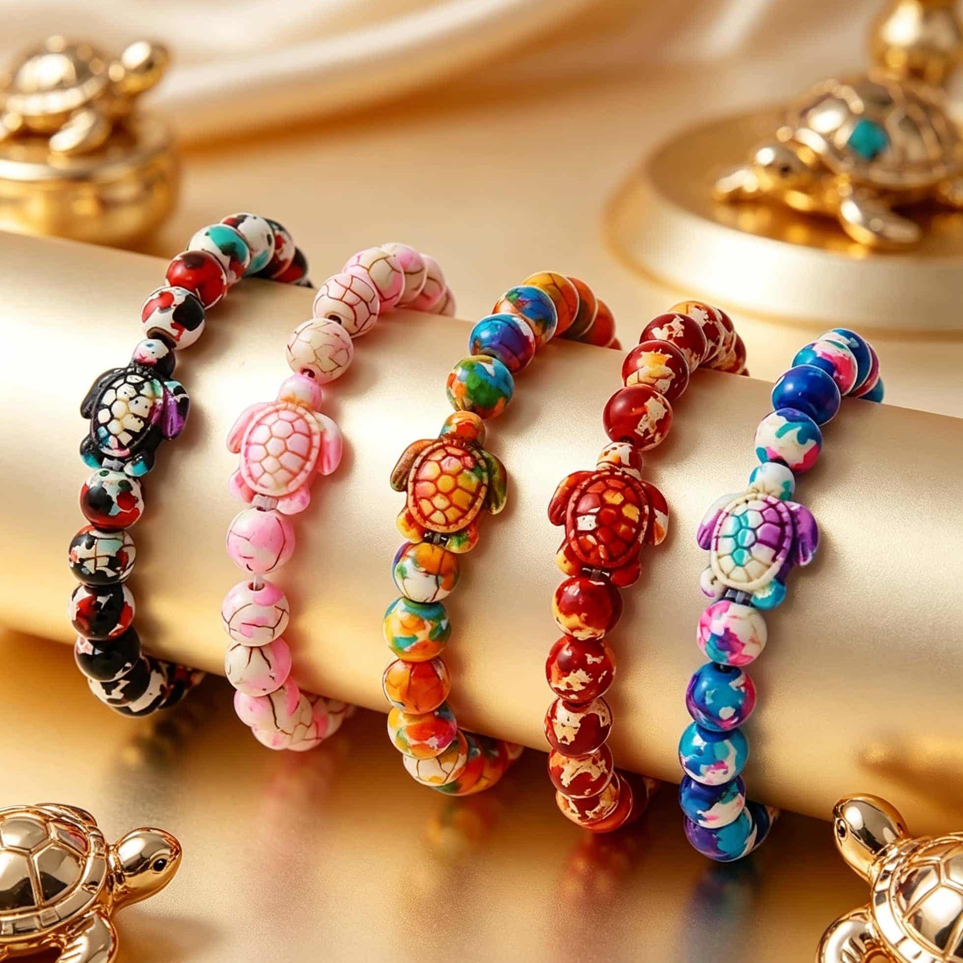 TEMU 5pcs 5pcs Men's & Women's Natural Stone Bracelets - Bohemian Turquoise Beaded With Suitable For Daily Wear, Parties, Gifts, Wear | Retro Style