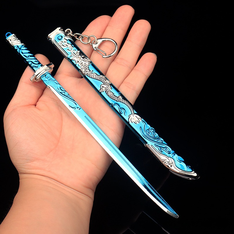 TEMU A Miniature Keychain Of A Five-clawed Sword, Complete With A Scabbard, Featuring An Exquisite Ancient Design, Perfect As A Bag Accessory