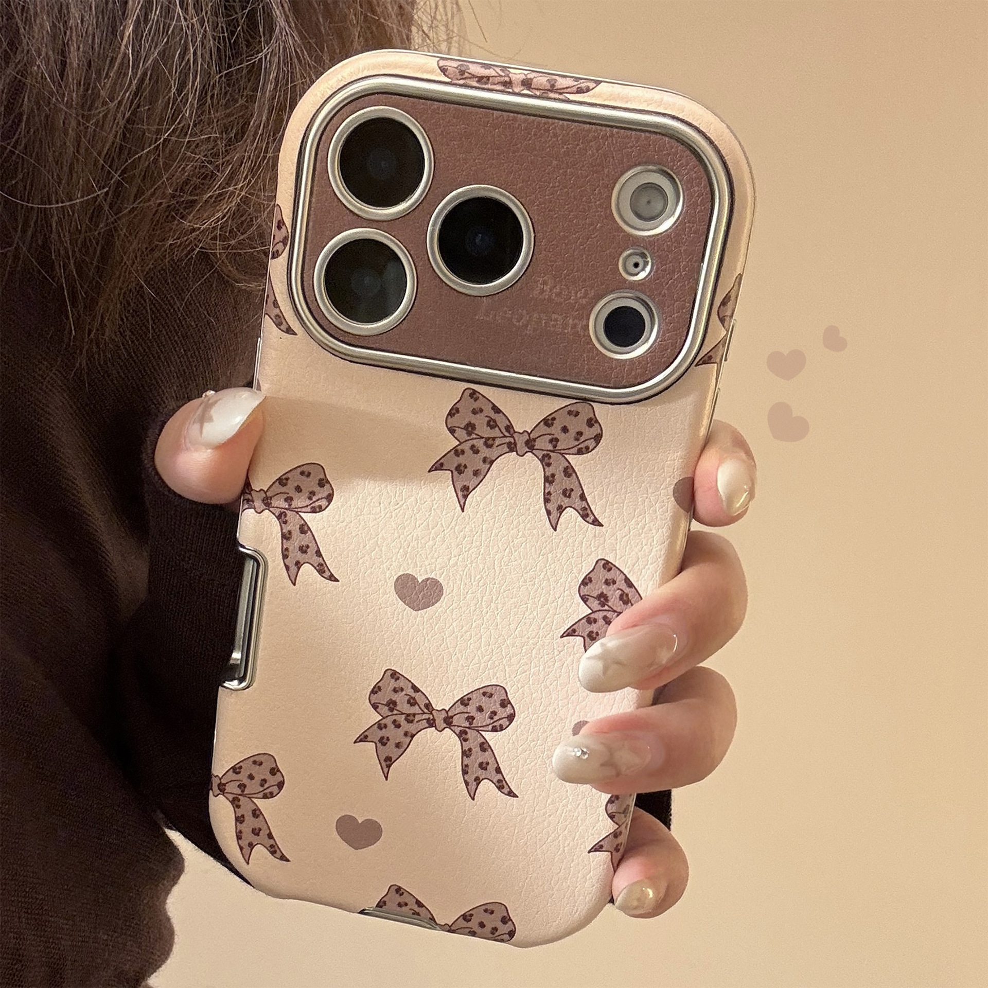 TEMU para Teléfono - Estampado de Leopardo con para iPhone 17, Apple 16 Pro Max, Compatible con iPhone 15, Diseño Retro y , de Cuero Sintético ,
