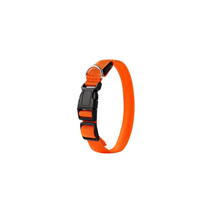 TEMU 1pc Usb Rechargeable Led Dog Collar Light - Green, White, Orange, Green, Blue, Adjustable And Comfortable Soft, Suitable For Medium And Large