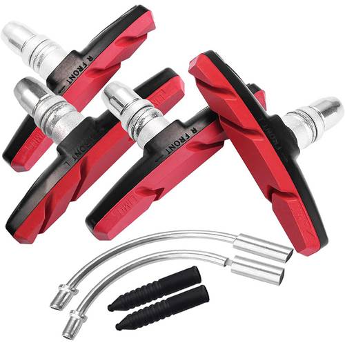 mtb road bicycle silent brake pads cycling v brake holder pads shoes rubber blocks durable cycling accessories