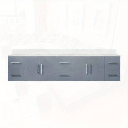 dark grey double bath vanity 84 x 22 with cultured