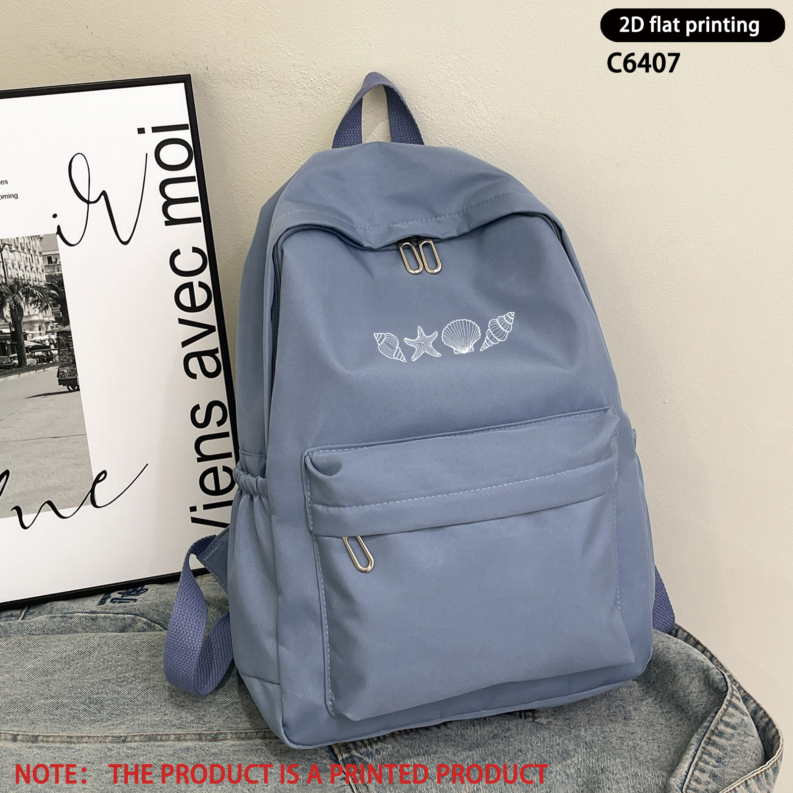 TEMU 1pc Of Fashionable Trendy Minimalist Cartoon Backpack, Commuting School Bag, Multifunctional Travel Backpack, Suitable For Travel, University