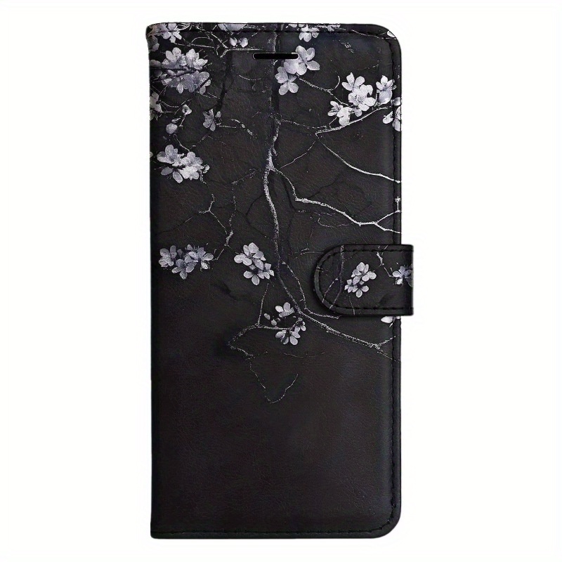 TEMU Phone Case: Flower Magnetic Flip Wallet Case Card Holder Stand Sutible For Note S8 S9 S10 10 S20 20 S21 S22 S23 S24 S25 S5 S6 S7 4 J5 J7 A5 8 A8
