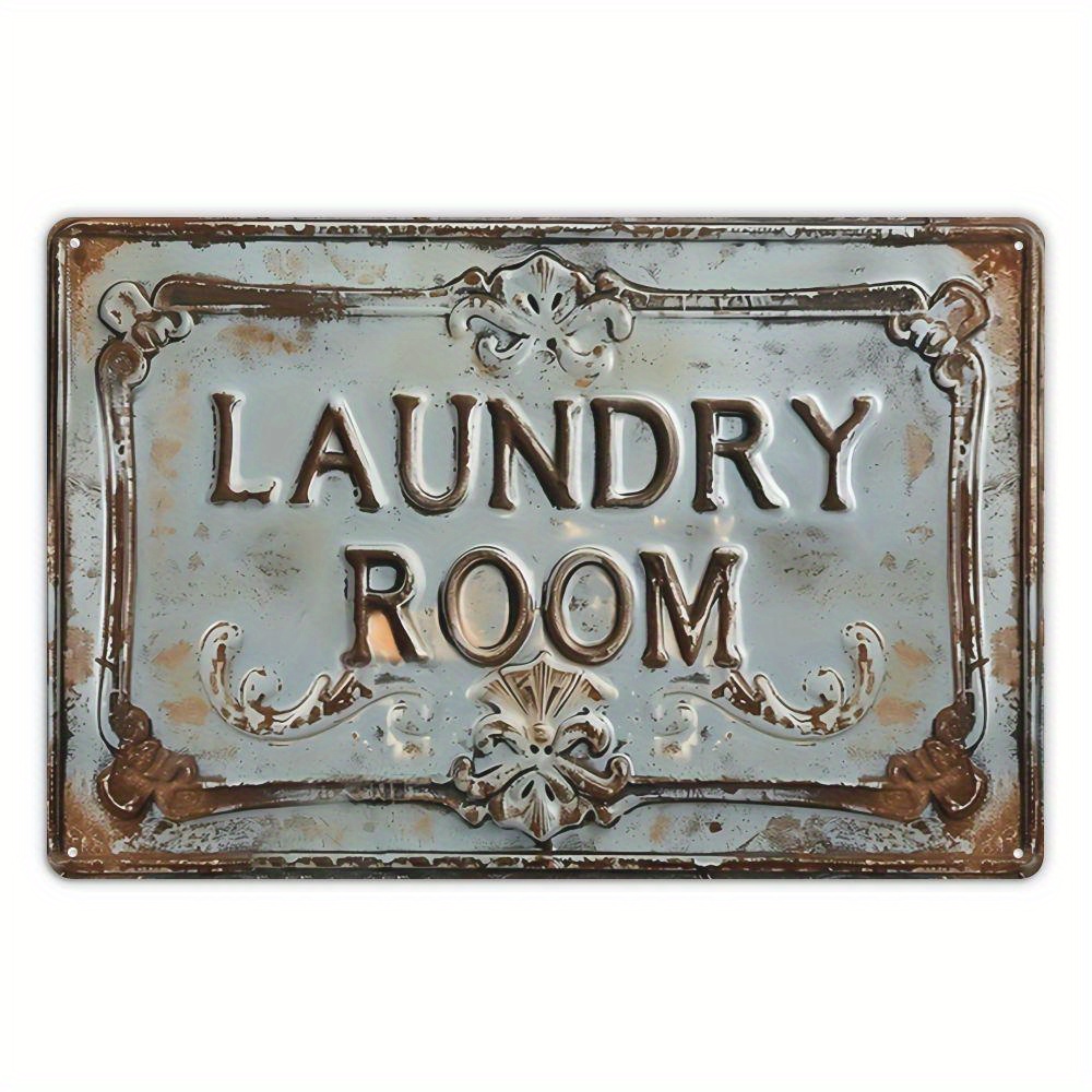 

Room Decor 1pc Rustic Vintage "laundry Room" Aluminum Sign, 8x12 Inch, Decorative Metal Wall Plaque For Home, Bar, Cafe, Office - Unique Gift Idea