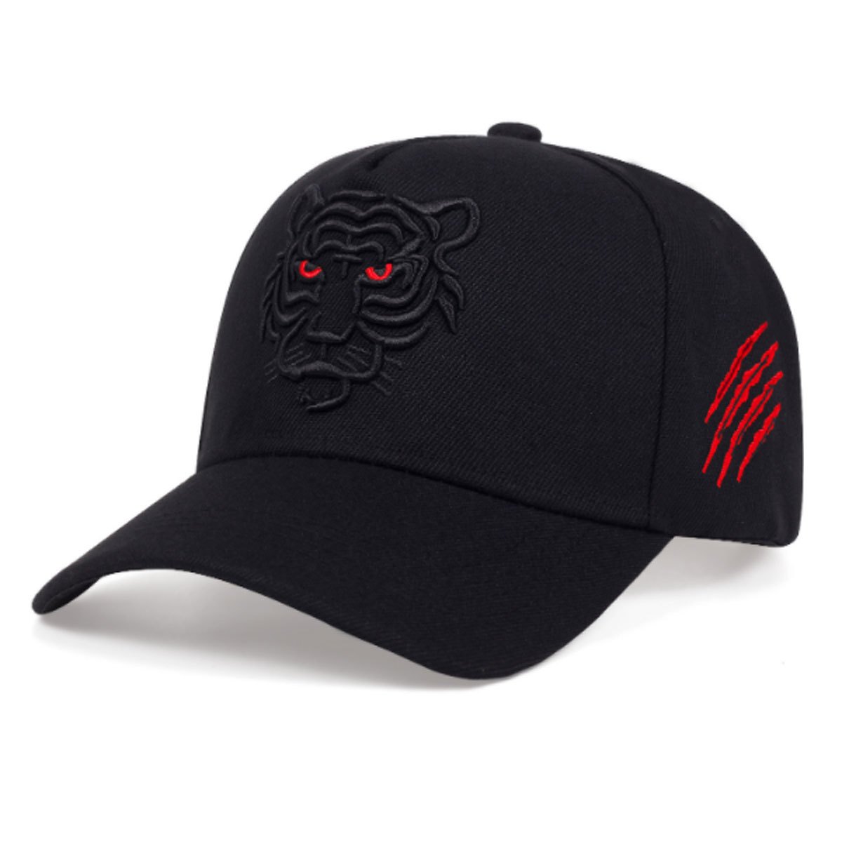 E-shop 1 Herren Baseballcap mit Tigerkopf-Stickerei, verstellbare Outdoor-Sport-Casual-Mütze für Frühling, Herbst, Reisen Strandpartys