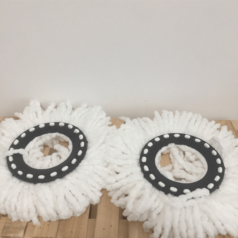 TEMU 【強力吸水・洗浄力】家庭用回転モップヘッド、汎用厚手ラウンドモップヘッド、交換が簡単