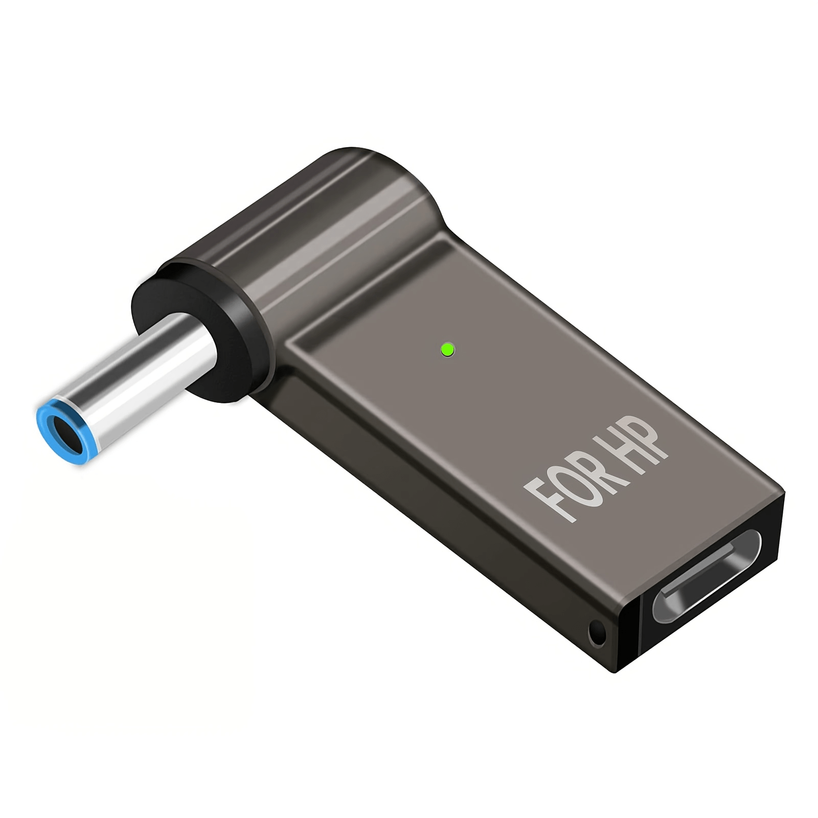 TEMU Conector USB-C a 4.5 X 3.0 mm con pantalla digital de , adaptador de carga para laptop, convertidor de interfaz Tipo-C a enchufe de alimentación