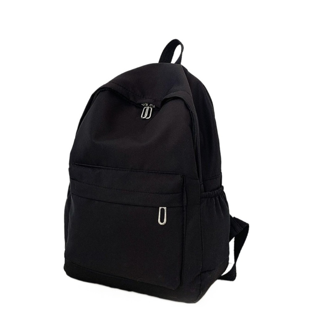 Men's Fashionable Casual Backpack With Large Capacity, Solid Color, Suitable For School, Commuting, And Travel Nylon Minimalist Laptop Backpack Black Backpack For Vacation School Bag Outdoor Present