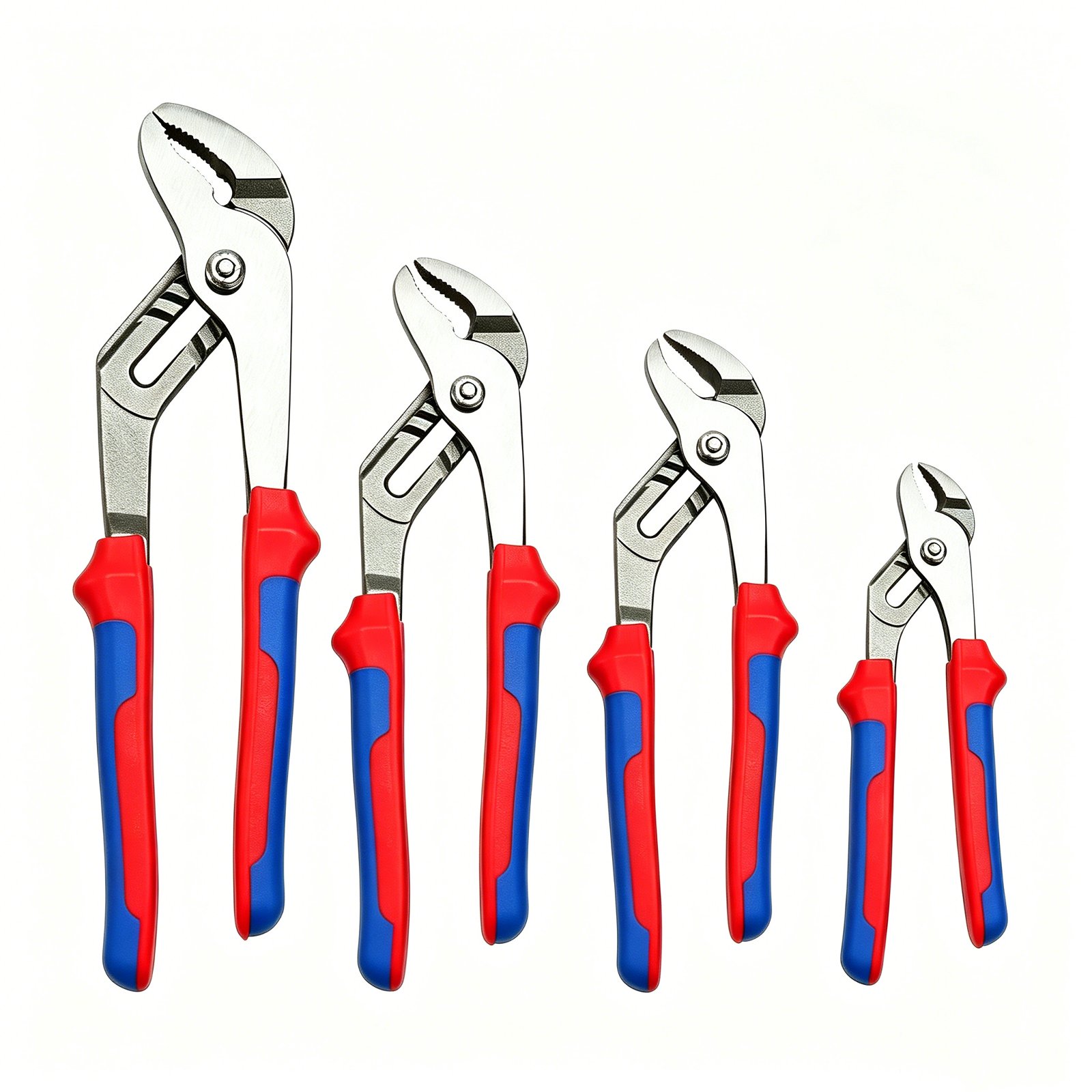 TEMU 4pcs Joint Pliers Set, 12 10 8 6 Inch Adjustable Water Pump Pliers With Non-slip Handles, Straight Jaw Tongue And Pliers For Plumbing Pipe