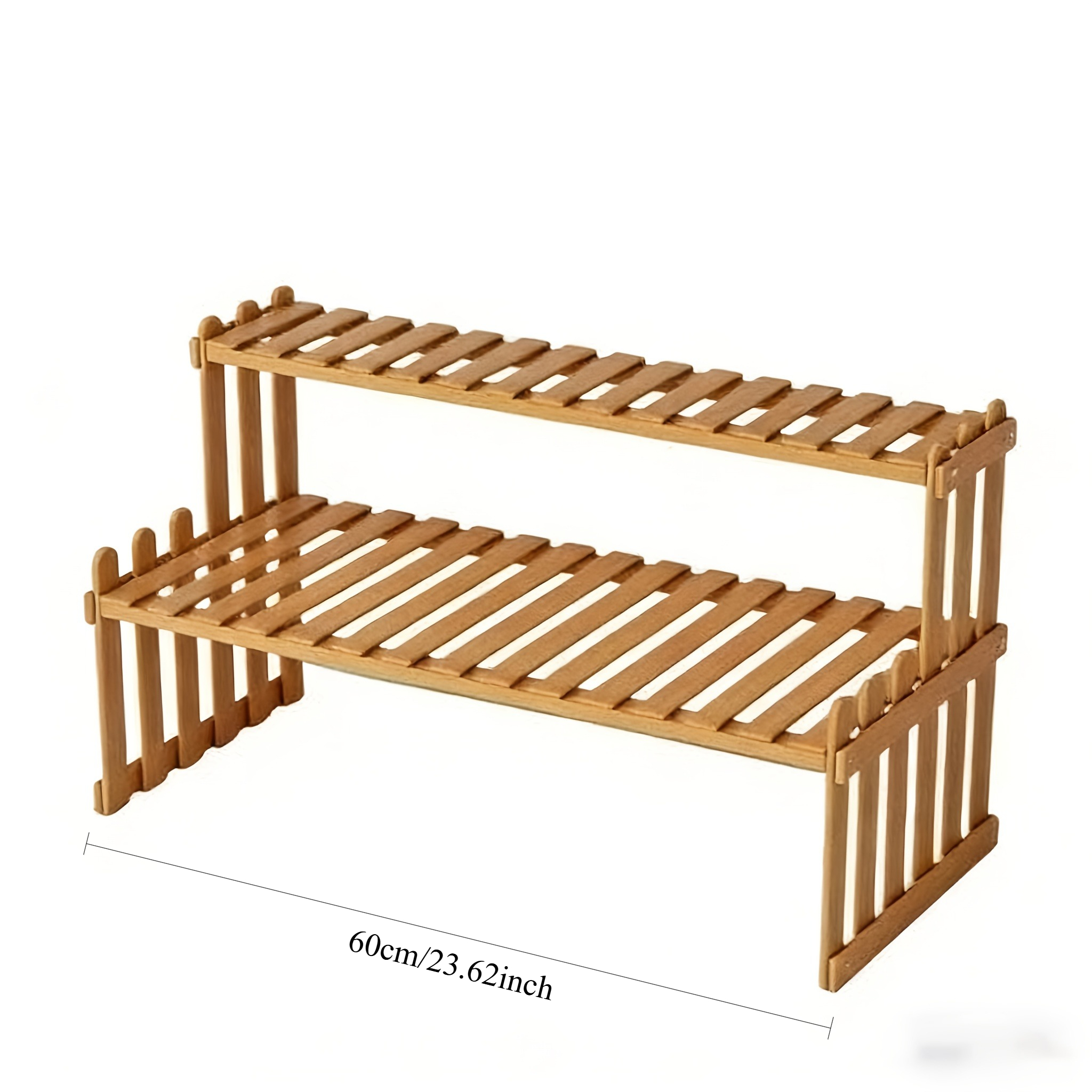 Flower Stand With Wood Top Shelf - Multi-tier Plant Shelf Suitable For Balcony, Bay Window, Desktop, Outdoor Use, Space- Vertical Shelf For Pots, , Plant Display