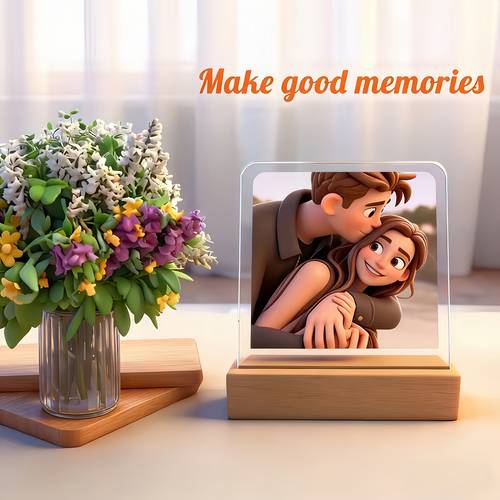 Fotográfico Personalizado en 2D , Dibujo Animado en 2D - Marco de Fotos Personalizado Diseñado por IA con Colores - Imágenes Acrílicas Imprimibles para , , , Mascotas, Paisajes - para Dormitorio, , Escritorio, Comedor, Librería, Café, Sala