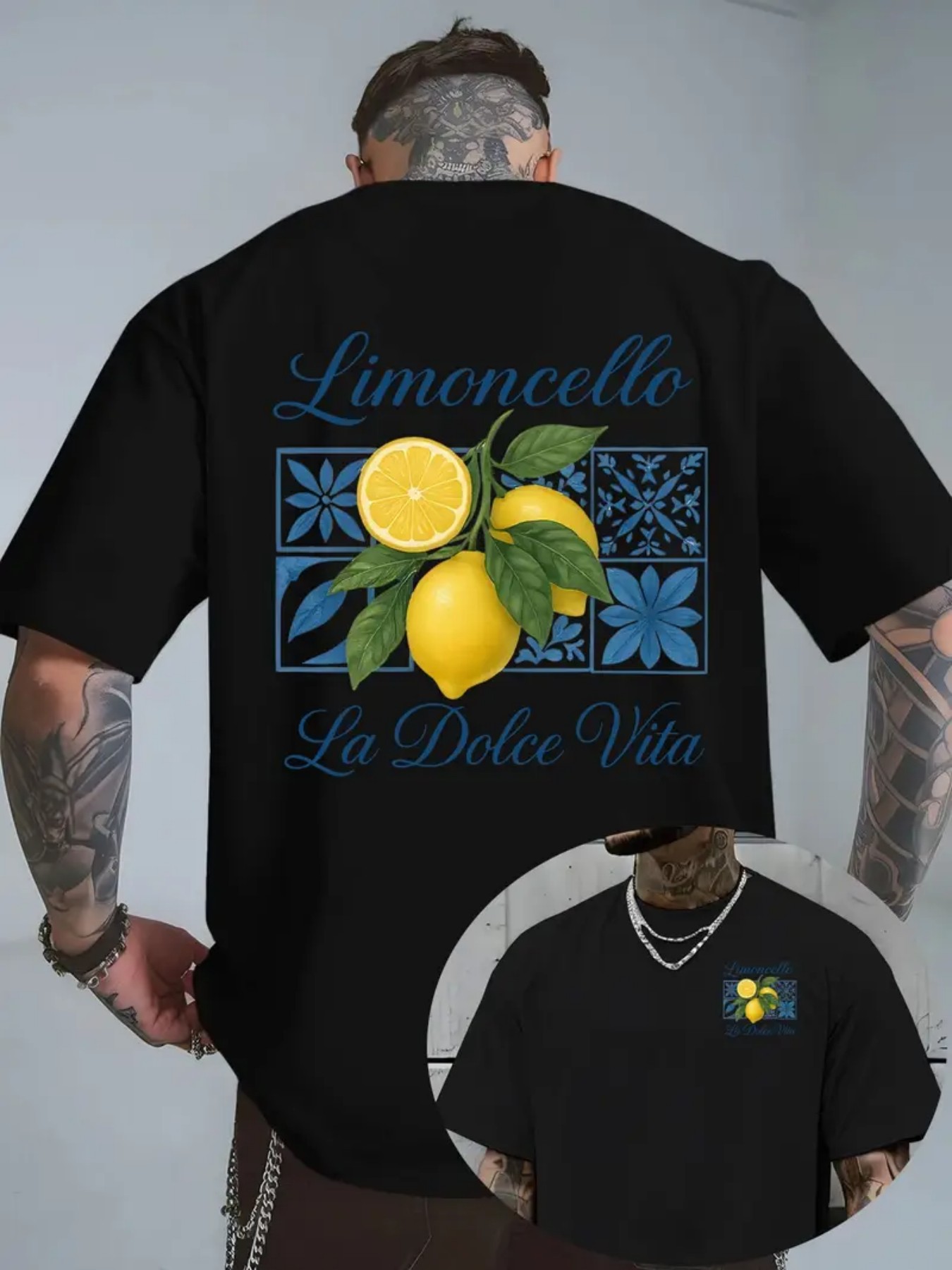 mens lemon shirt sold on Temu United States