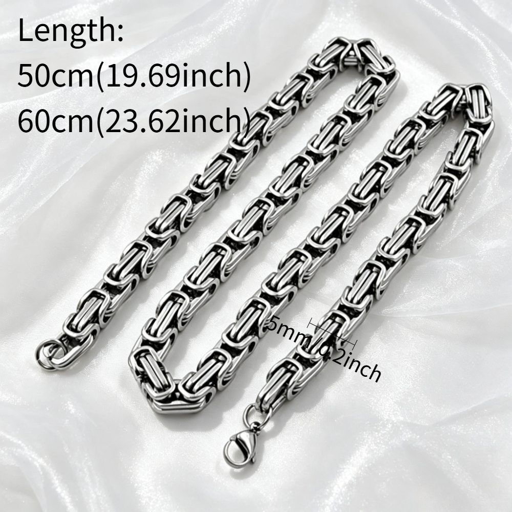 Personality Retro Stainless Steel Geometric Necklace