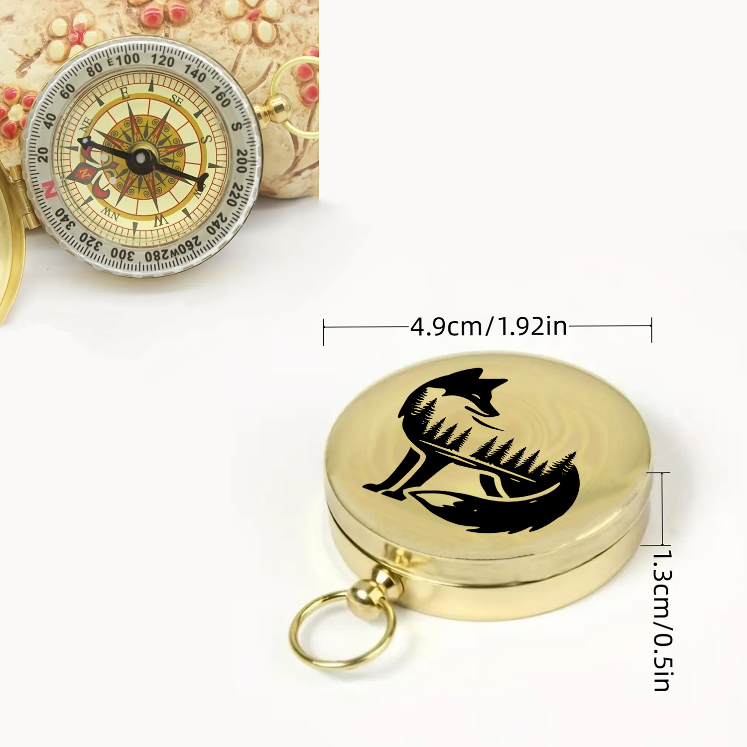 Fox & Forest Classic Pocket Style Camping Compass