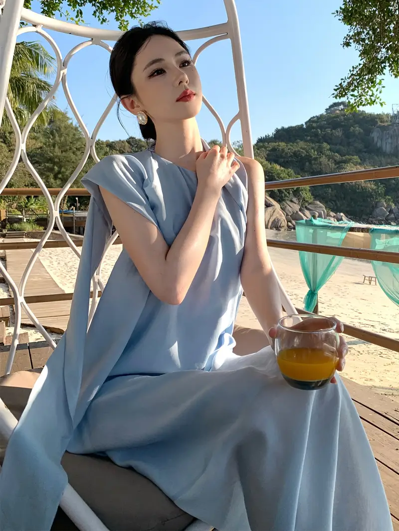 loose fitting wedding guest dresses FASHION SZN Plus Size Ruffle Wrap Over Maxi Dress Green Woven Soft Fabric Occasion Plus Size Wedding Guest Dress Summer Holiday Vacation Outfit Green Dress Statement Loose Fit Elegant Short Sleeve Chic