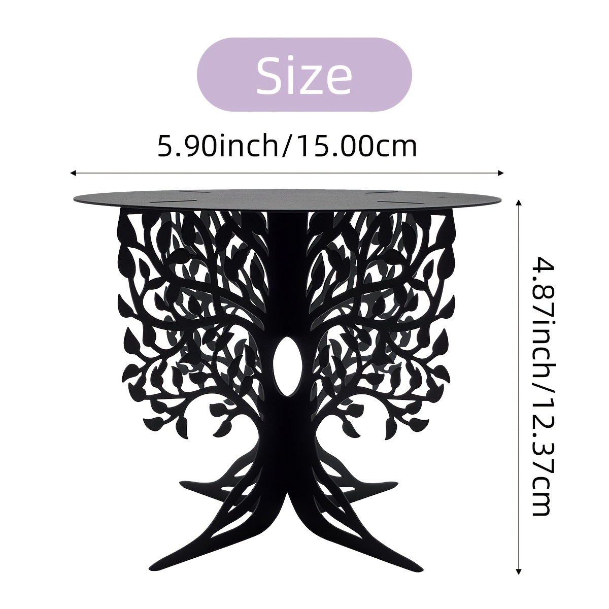 TEMU 1 pièce, Support de pot de fleur en acrylique Arbre de Vie - Support de jardinière élégant pour intérieur/extérieur, Présentoir à plantes,