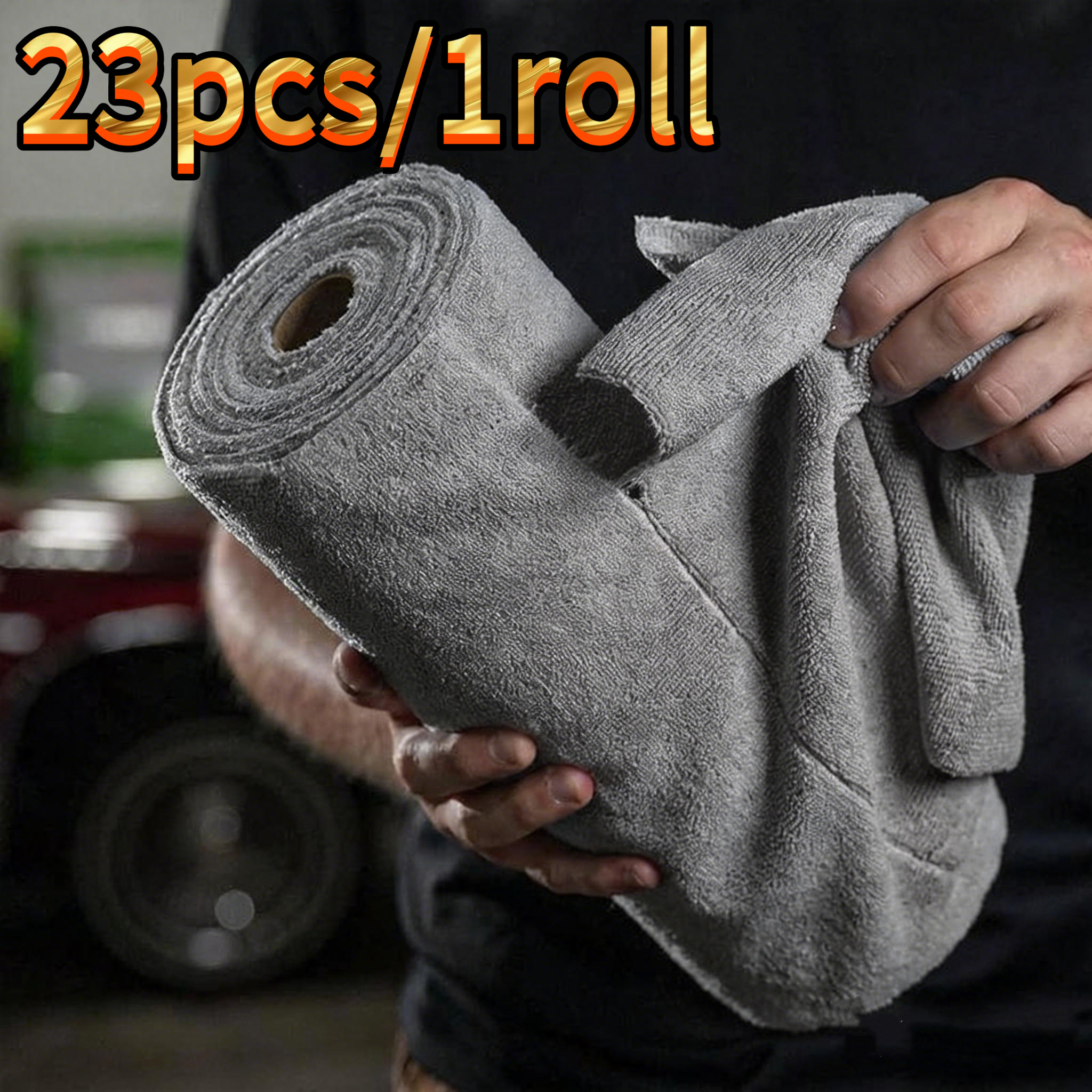 TEMU 23pcs Fiber Cleaning Cloths, High-absorbency Mops, Reusable Disposable Towels, Suitable For Home, Kitchen, Car, Roll-up And Tear-off Wet Wipes