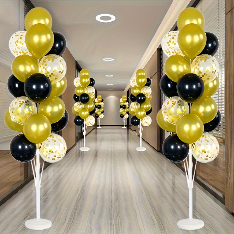 2pcs Festive Balloon Arch Kit with Sturdy PP Stand & Water Base - Easy Assembly, Reusable, Ideal for National Day, Wedding, Graduation Party, Home & Garden Decor, White Balloons, Party Decoration | Elegant Balloon Display | Durable Plastic Stand, Balloon Decorations