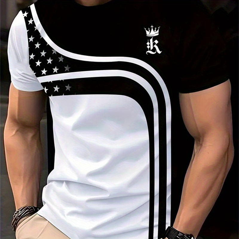 

Men'-inspired -shirt - , Y2k Streetwear, 100% Polyester, Machine Washable, Round Neck