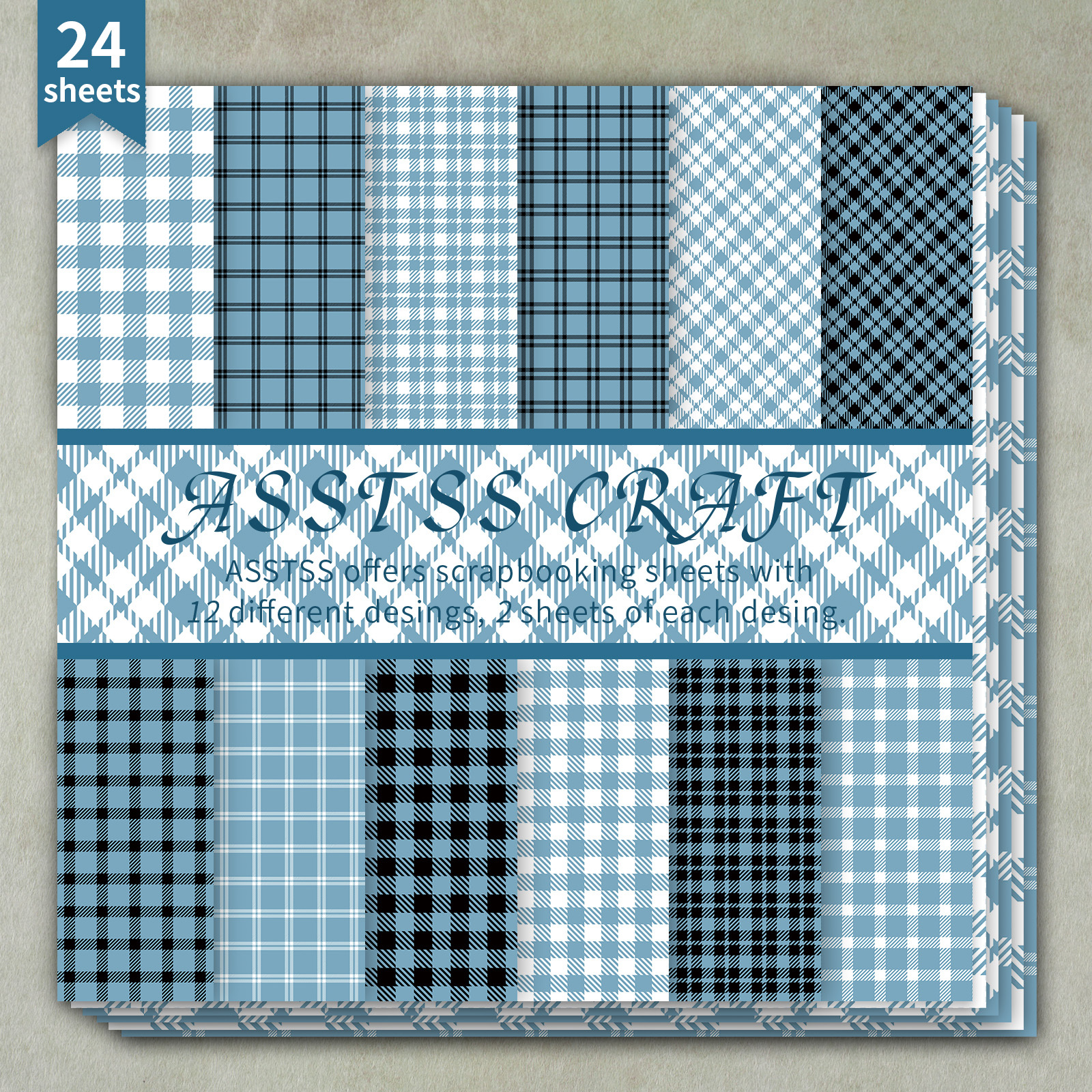 TEMU 24-sheet Asstss 6*6inch Scrapbooking Paper Pad, Retro Style Backing Paper Supplies, Heavyweight Cardstock For Journaling, Collage Art, Scrapbook