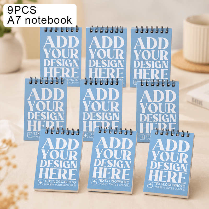 Personalized A7 Notebook, Custom Text/Logo/Photo, Portable Notepad