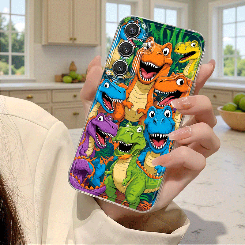 TEMU Phone Case: Cartoon Dinosaur Portrait Phone Case, Suitable For Galaxy A02 A03s A04 A05s A06 A13 A14 A15 A16 5g A21s A22 A23 A24 A25 A32 A34 A35
