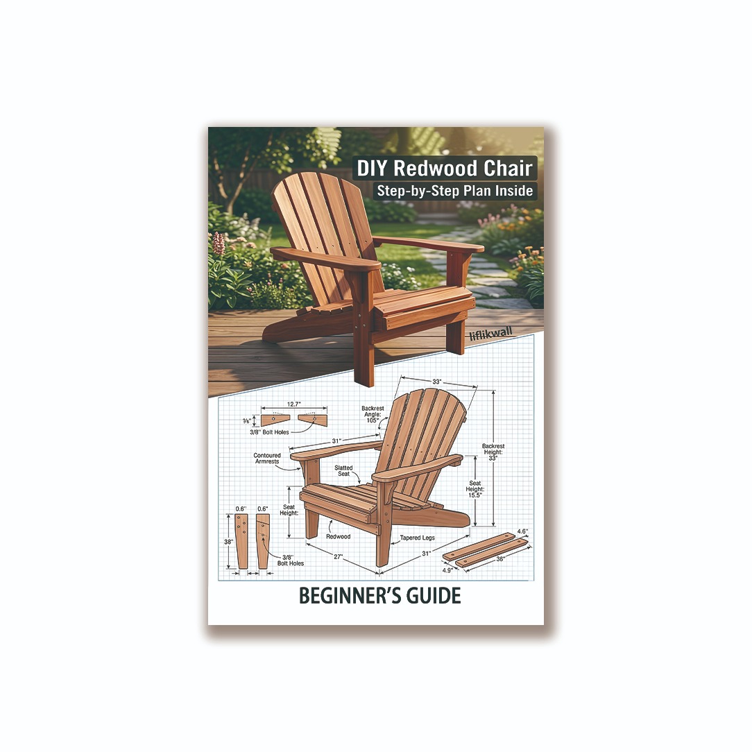 TEMU 1pc Adirondack Chair Guide Manual | Includes Instructions And Templates - 5.5 X 8.3 Inches | Suitable For Classroom Teaching | Woodworking
